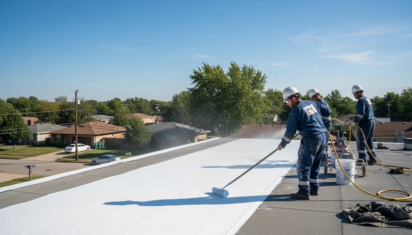 Commercial roof coating in Ramona, OK near me